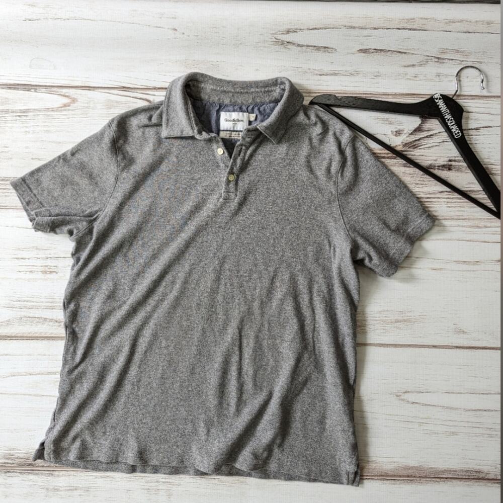 Goodfellow & Co standard fit gray polo Sz XL